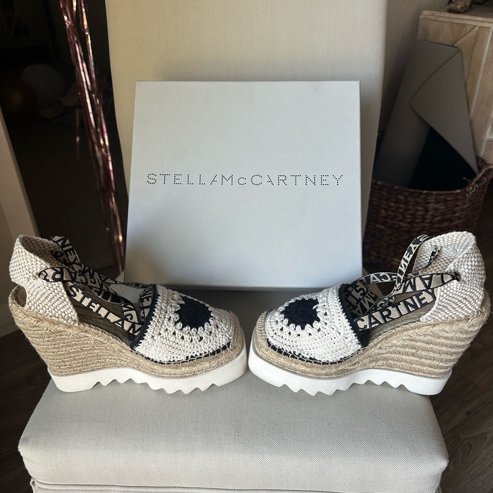 Stella McCartney Gaia Heart Crochet Espadrilles - Picture 10 of 14